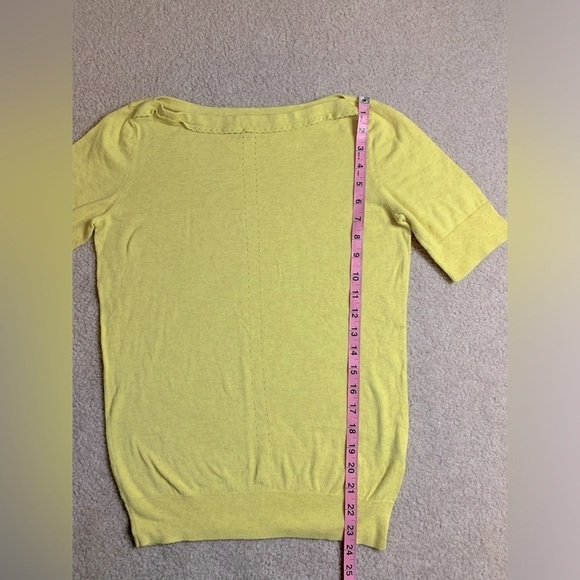 Banana Republic Women’s Short Sleeve Sweater Cotton Blend Small Yellow - Picture 6 of 7